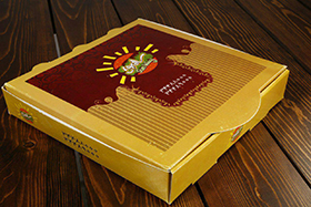 جعبه پیتزا دو نفره کرافت یا سفید چاپ چهار رنگ